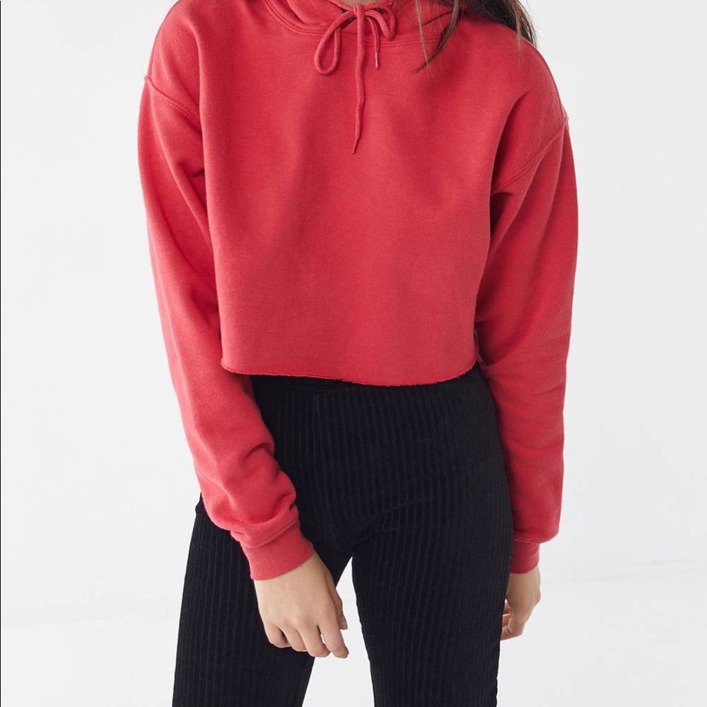 Out from under cropped sweatshirt